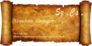 Szentes Csongor névjegykártya
