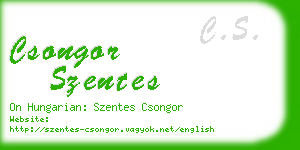 csongor szentes business card